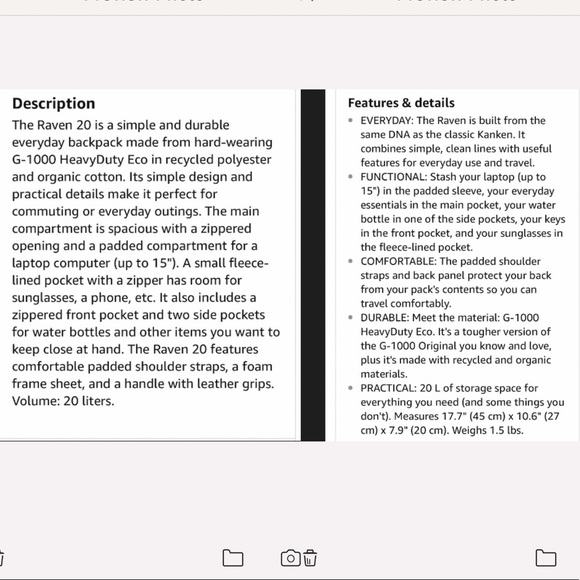 Fjallraven 20 G1000 Purple Backpack - Picture 8 of 8